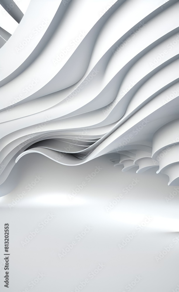 Poster black and white metallic color tone wavy lines futuristic abstract geometric shapes background.
