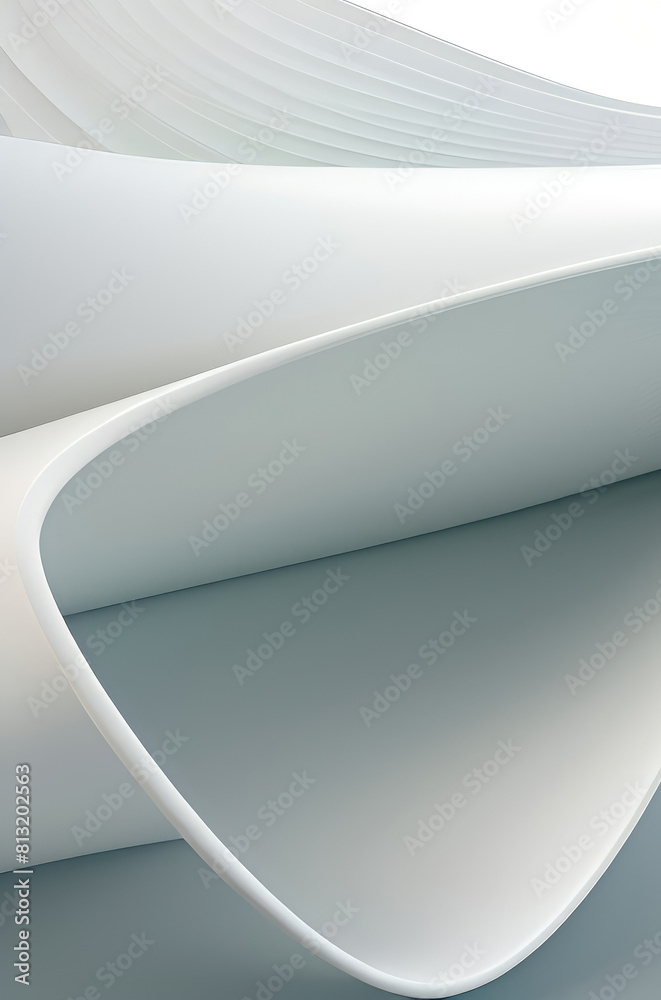 Aufkleber black and white metallic color tone wavy lines futuristic abstract geometric shapes background.
