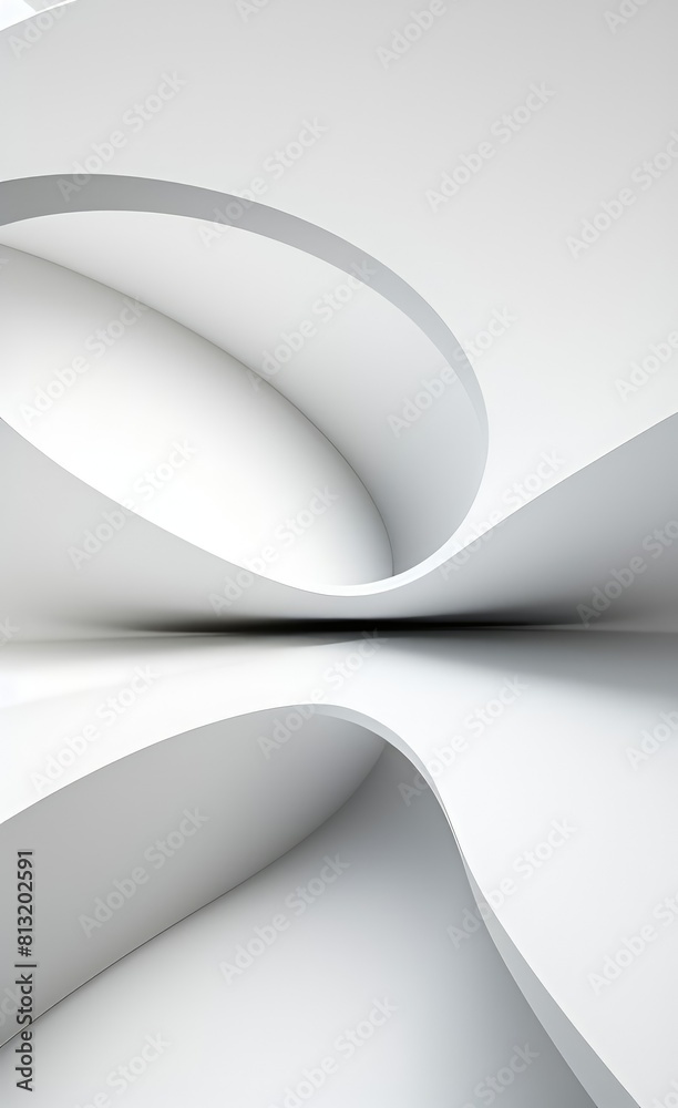 Aufkleber black and white metallic color tone wavy lines futuristic abstract geometric shapes background.
