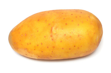 One potato macro isolated on white background