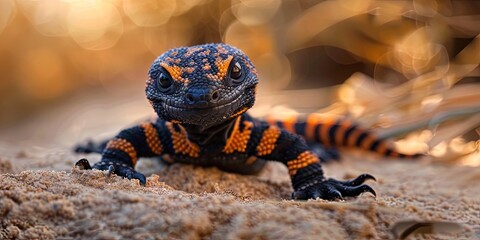 photo of cute baby gila monster  - Powered by Adobe