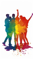LGBTQIA+ Community Members Embracing And Sharing Love And Support During Pride Month  - obrazy, fototapety, plakaty