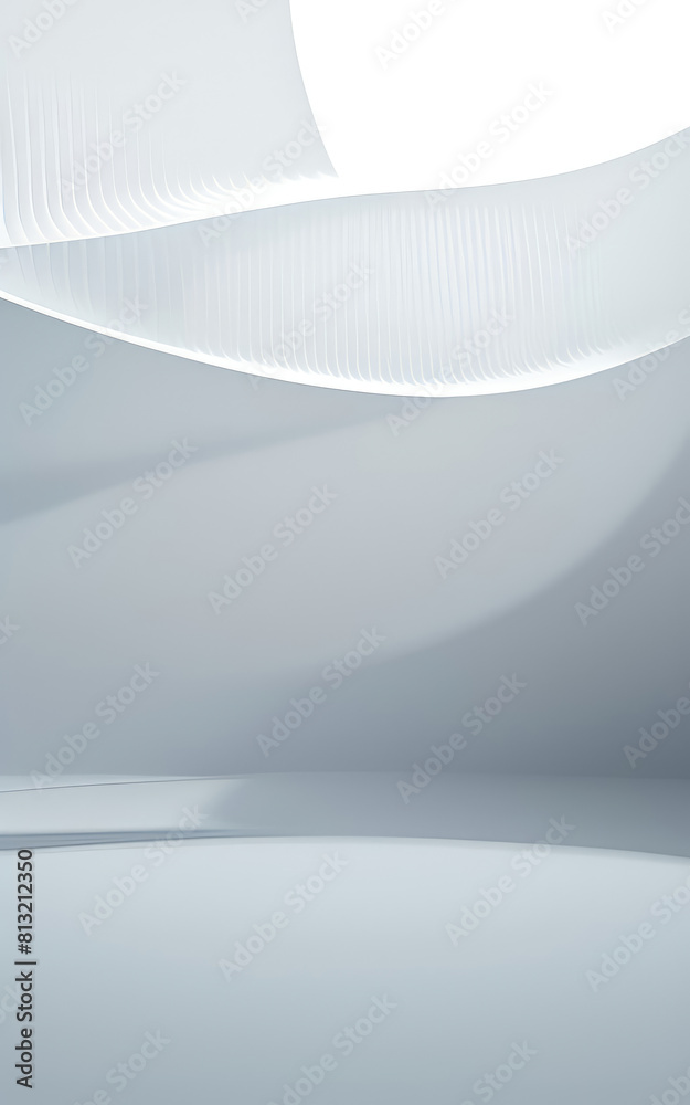 Poster black and white metallic color tone wavy lines futuristic abstract geometric shapes background.