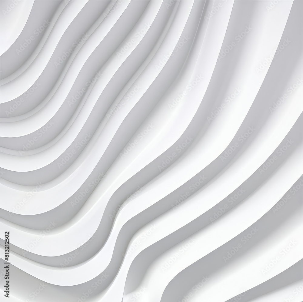 Aufkleber black and white metallic color tone wavy lines futuristic abstract geometric shapes background.