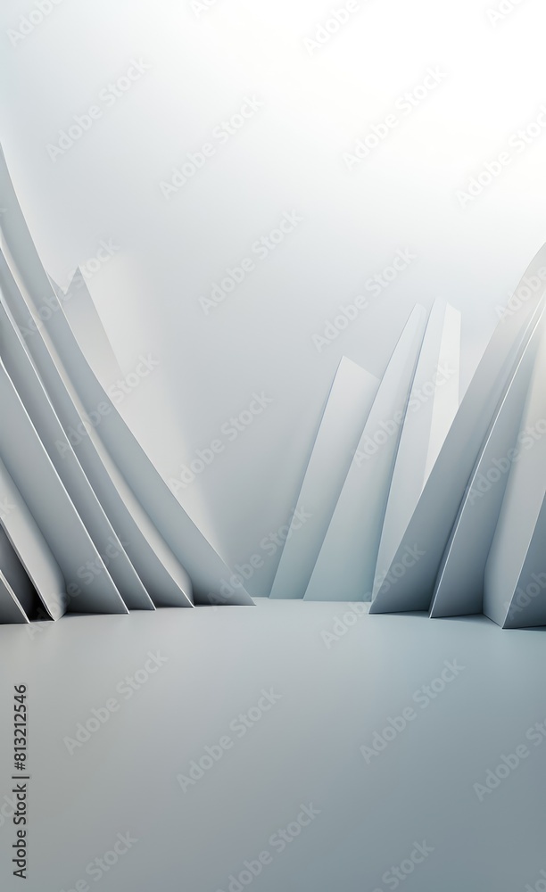 Poster black and white metallic color tone wavy lines futuristic abstract geometric shapes background.