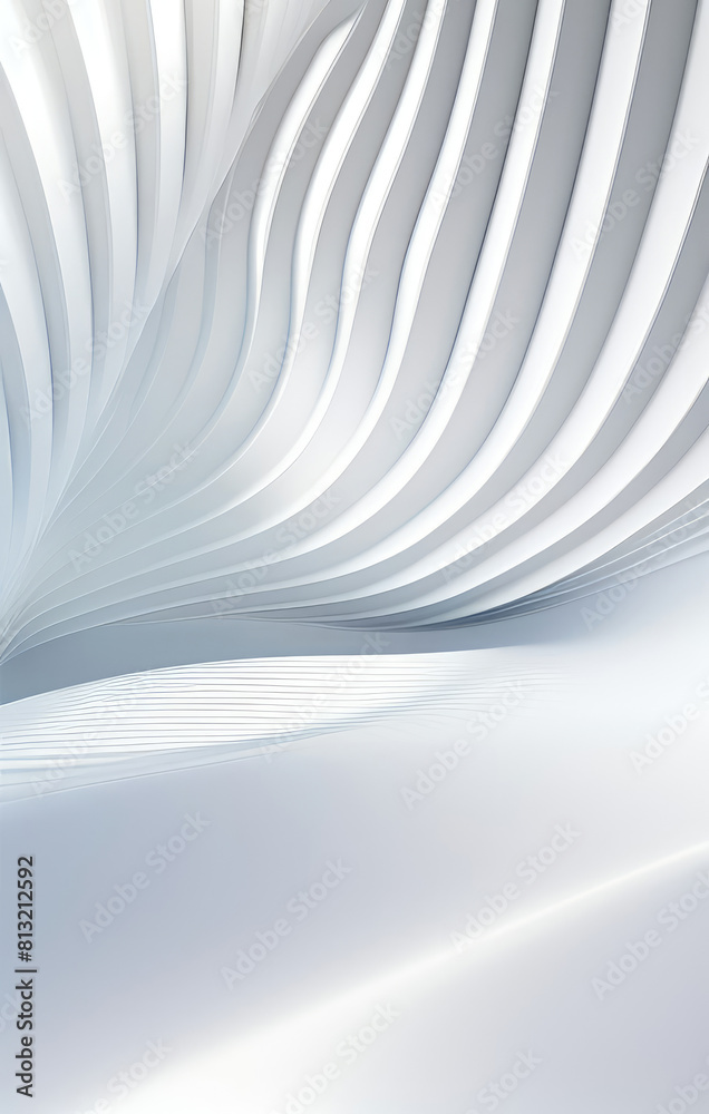 Poster black and white metallic color tone wavy lines futuristic abstract geometric shapes background.