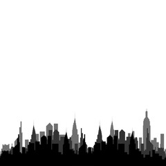 Naklejka premium Modern City Silhouette