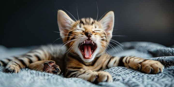 bengal kitten mewing