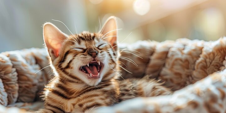 bengal kitten mewing