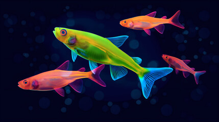 Glofish, genetically engineered fluorescent neon fish