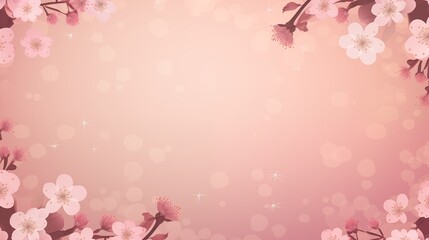 Animated Cherry Blossoms with Sparkles on a Pink Background