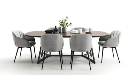 dining table and six chairs for the kitchen