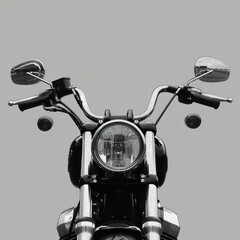 motorcycle, handlebar front view