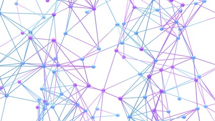 plexus network structure colorful background 3d illustration. Can be used to represent a computer network artificial intelligence, big data cyber security chaos or a cybernetic constellation particles