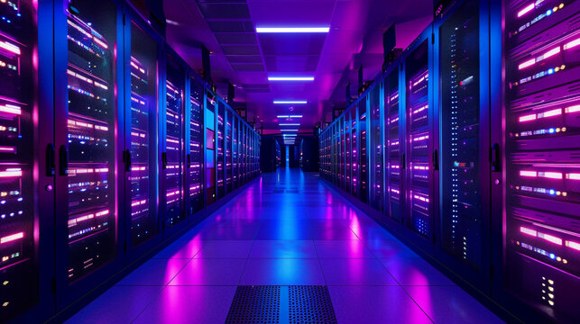 Ultra-secure data center with facial recognition and retina scanners at every access point to server rooms.