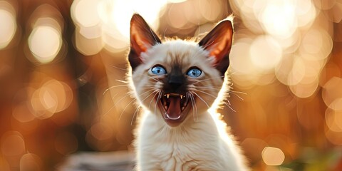 happy siamese kitten - Powered by Adobe