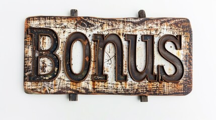 The word Bonus created in Display Typography.