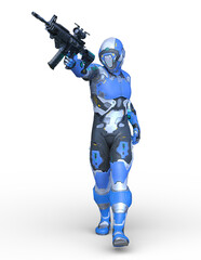 サイバー戦士　3DCGレンダリング