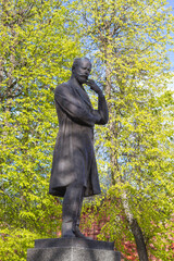 Monument to russian composer Petr Tchaikovsky in Klin, Moscow region, Russia