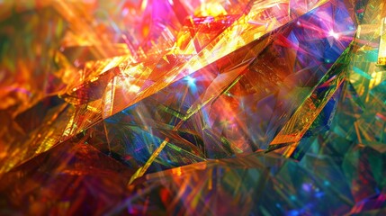 A colorful image of a diamond-shaped pattern with a metallic sheen