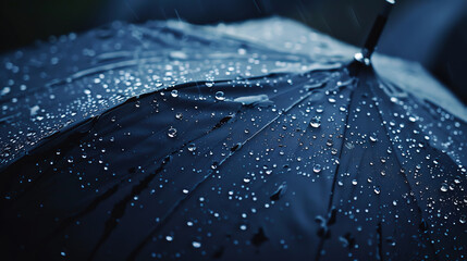 Macro Photography of an Umbrella and Raindrops