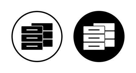 Database icon vector isolated on white background. database vector icon