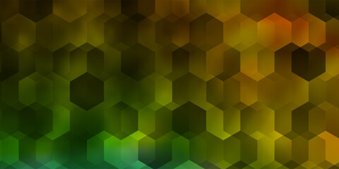 Light Blue, Yellow vector texture with colorful hexagons.