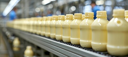 Efficient cosmetic bottling line in standard manufacturing plant for streamlined production