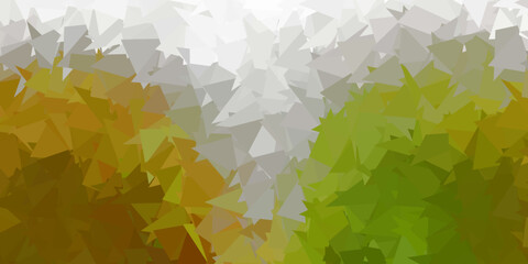 Dark green, yellow vector geometric polygonal wallpaper.