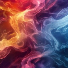 Abstract background with colorful smoke wave pattern