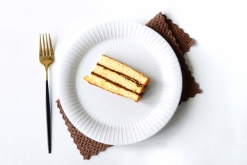 piece of cake on plate