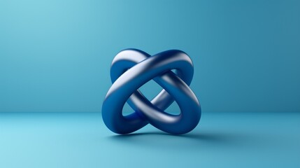 An embossed blue object stands out against a matching blue background, creating a visually cohesive composition, 3d style imitation