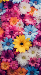 Flowers Image, Pattern Style, For Wallpaper, Desktop Background, Smartphone Phone Case, Computer Screen, Cell Phone Screen, Smartphone Screen, 9:16 Format - PNG