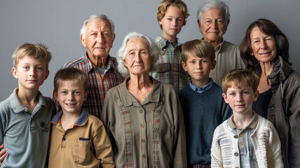 Obraz premium People from different Ages the Diversity of the global population..world population diversity for world population day celebration