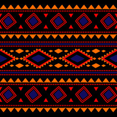 Hand drawing geometric ethnic pattern. Geometric ethnic pattern American style. Can be used in fabric design for clothing, textile, wrapping, background, wallpaper, carpet, embroidery
