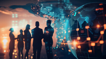 Fototapeta premium business people meeting at the digitally room