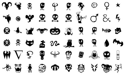 Spooky icon and character icon bundle