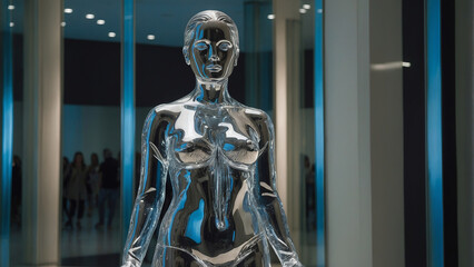 Fototapeta na wymiar The Glass Woman Art Installation