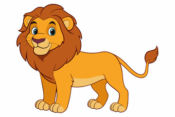 lion cartoon vector illustration