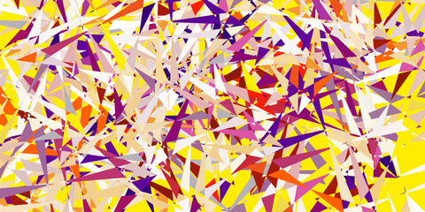 Light pink, yellow vector background with triangles.