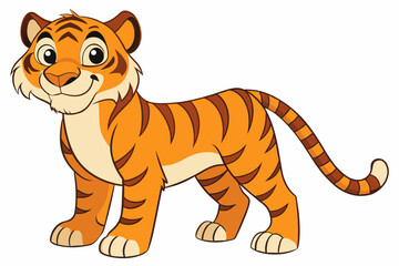 tiger cartoon vector illustration