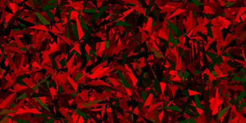 Dark Green, Red vector pattern with polygonal style.