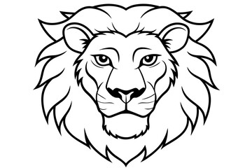 lion face cartoon vector illustration