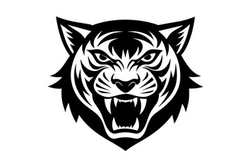 tiger face cartoon vector illustration