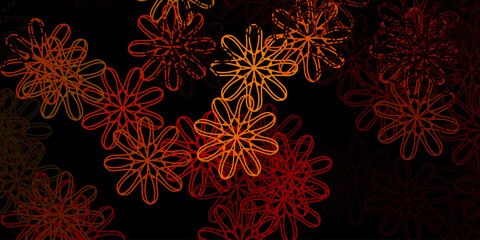 Dark Orange vector template with abstract forms.