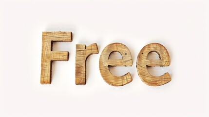 The word Free created in Display Typography.