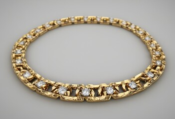 Obraz premium gold chain with diamonds