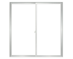 シルバーの引き違い窓　Ｂ