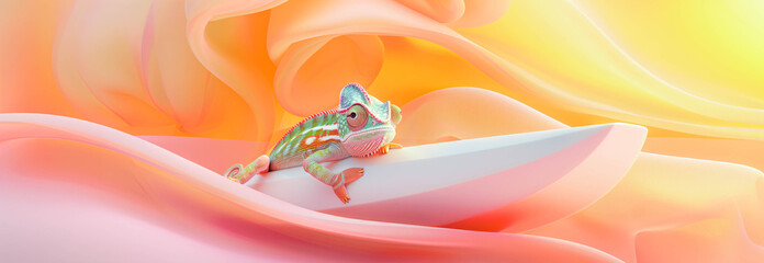 Abstract background with chameleon