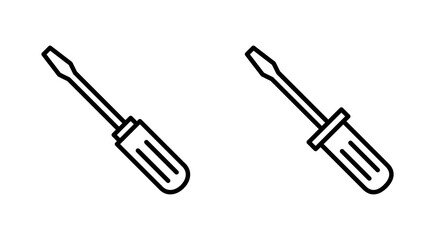 Fototapeta premium Screwdriver icon set. tools icon vector